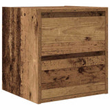 Wall-mounted Bedside Cabinet Old Wood 38x34x40 cm