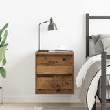 Wall-mounted Bedside Cabinet Old Wood 38x34x40 cm