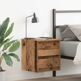 Wall-mounted Bedside Cabinet Old Wood 38x34x40 cm