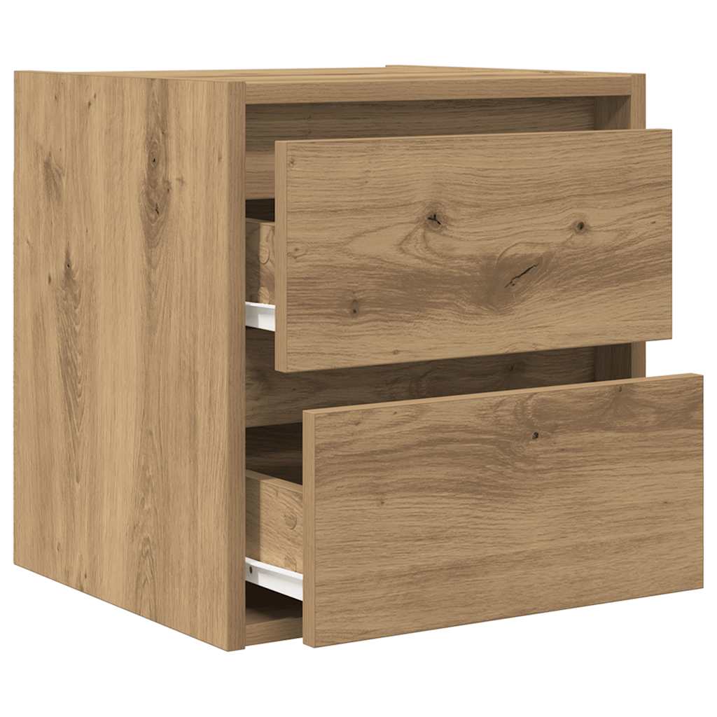 Wall-mounted Bedside Cabinets 2 pcs Artisan Oak 38x34x40 cm