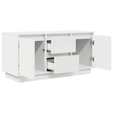 TV Cabinet with LED Lights White 100x41x50 cm