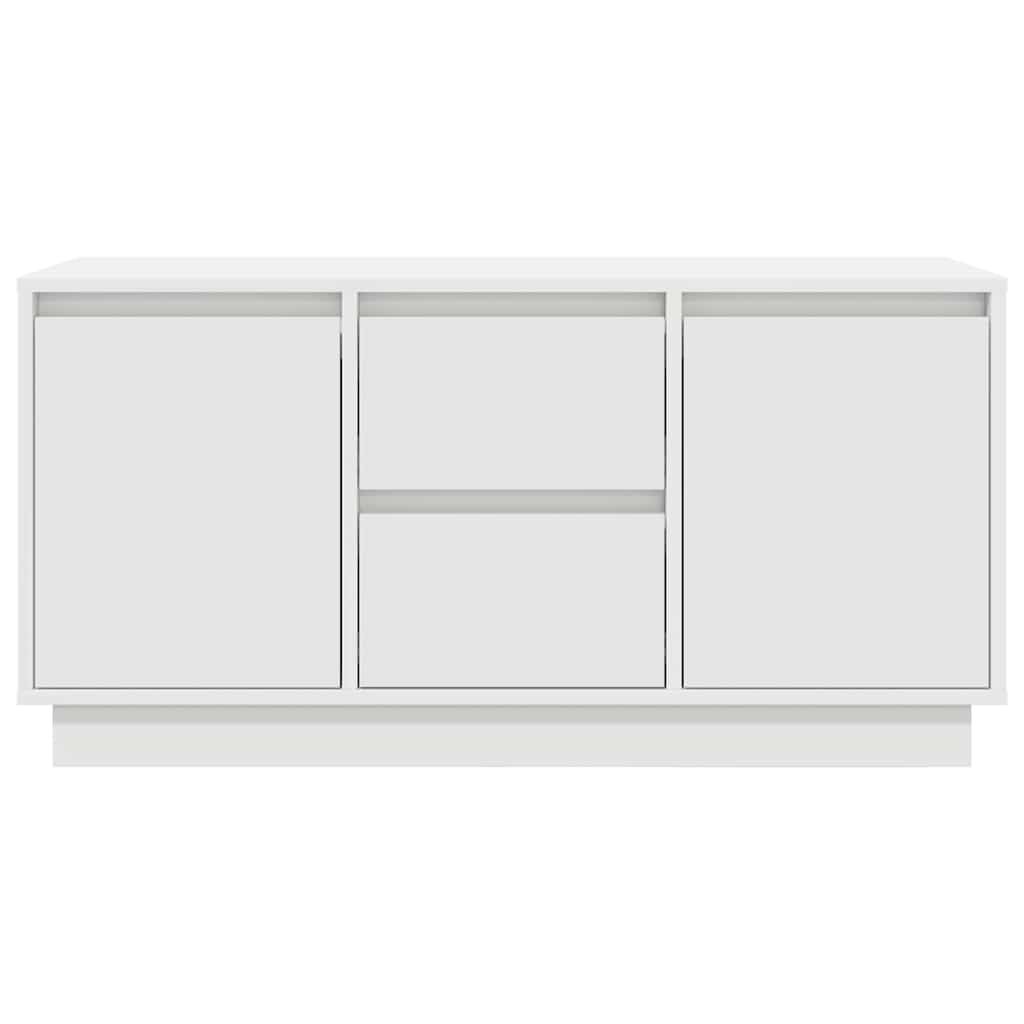 TV Cabinet with LED Lights White 100x41x50 cm