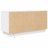 TV Cabinet with LED Lights White 100x41x50 cm