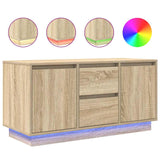 TV Cabinet with LED Lights Sonoma Oak 100x41x50 cm