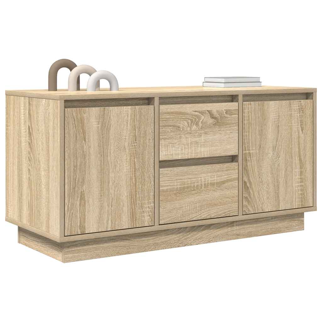 TV Cabinet with LED Lights Sonoma Oak 100x41x50 cm