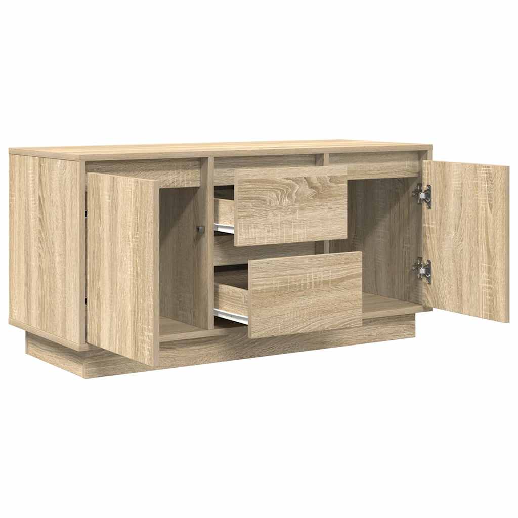 TV Cabinet with LED Lights Sonoma Oak 100x41x50 cm