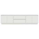 TV Cabinet with LED Lights White 193.5x41x50 cm