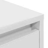 TV Cabinet with LED Lights White 193.5x41x50 cm