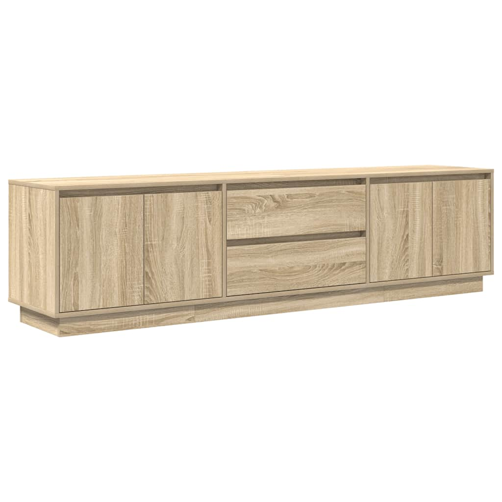 TV Cabinet with LED Lights Sonoma Oak 193.5x41x50 cm