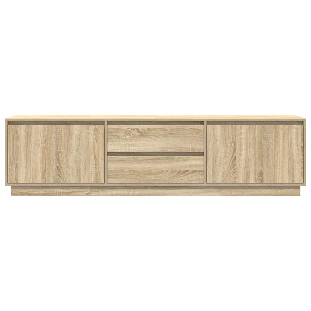 TV Cabinet with LED Lights Sonoma Oak 193.5x41x50 cm