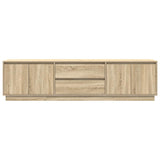 TV Cabinet with LED Lights Sonoma Oak 193.5x41x50 cm