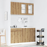 4 Piece Kitchen Cabinet Set Artisan Oak Engineered Wood