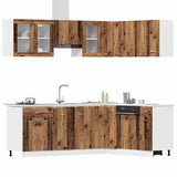 11 Piece Kitchen Cabinet Set Old Wood Engineered Wood