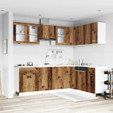 11 Piece Kitchen Cabinet Set Old Wood Engineered Wood