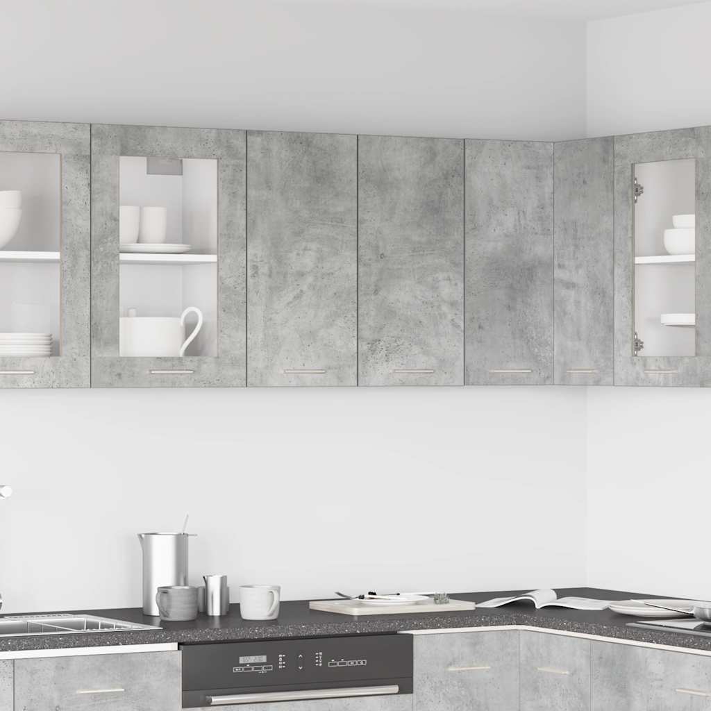 Kitchen Wall Cabinet Concrete Grey 60x31x60 cm Engineered Wood