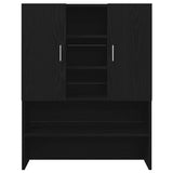 Washing Machine Cabinet Black Oak 70.5x25.5x90 cm