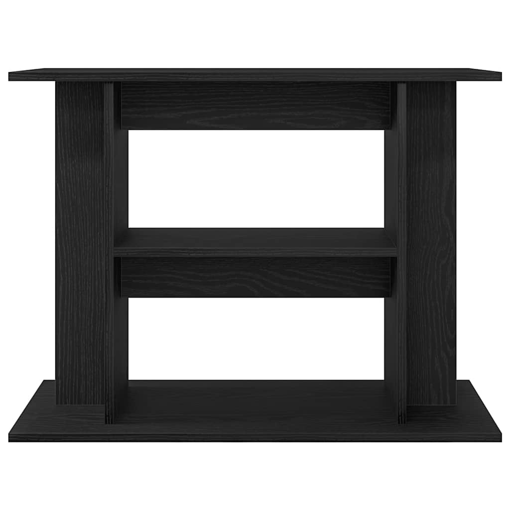 Aquarium Stand Black Oak 80x35x60 cm Engineered Wood