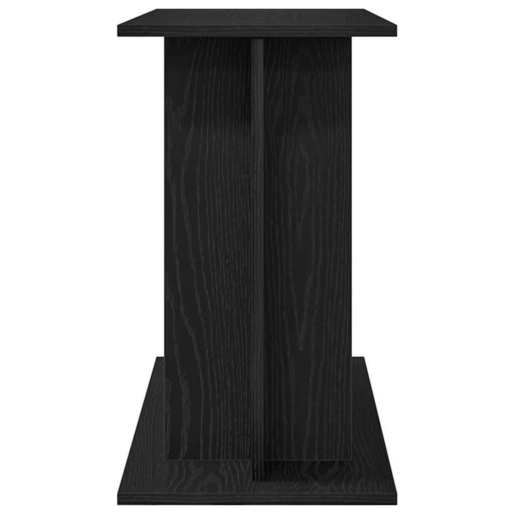 Aquarium Stand Black Oak 80x35x60 cm Engineered Wood