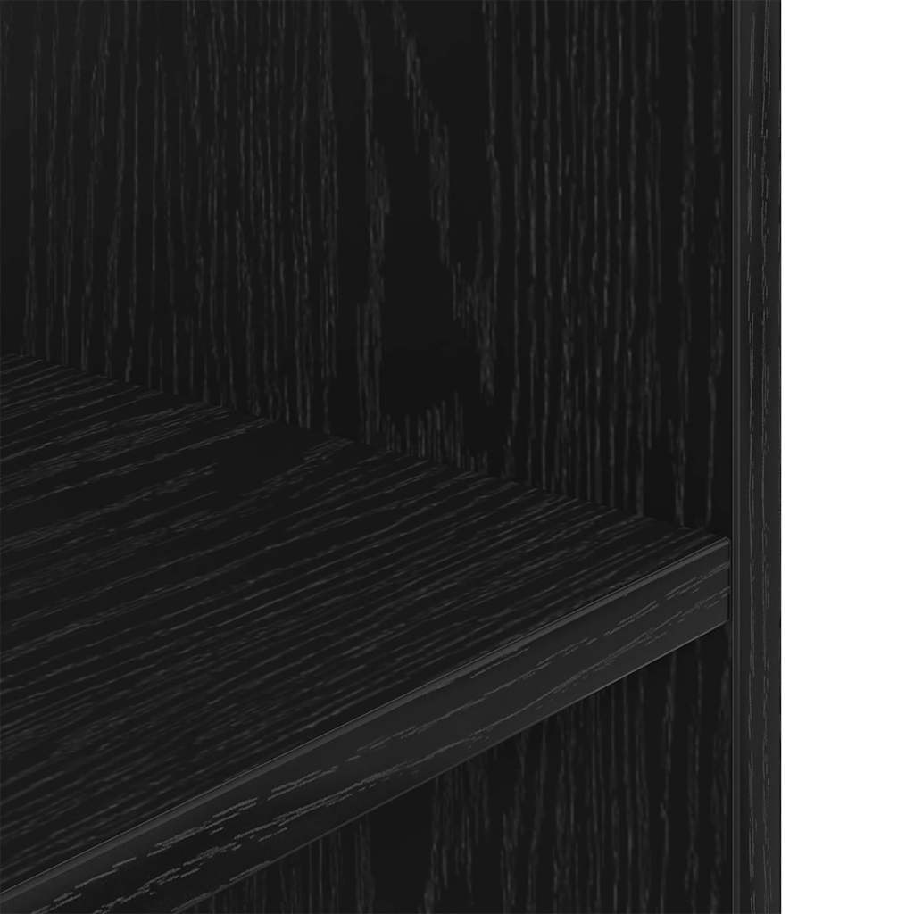 Aquarium Stand Black Oak 80x35x60 cm Engineered Wood