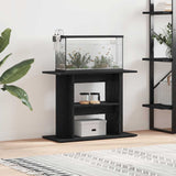 Aquarium Stand Black Oak 80x35x60 cm Engineered Wood