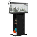 Aquarium Stand Black Oak 60.5x36x72.5 cm Engineered Wood