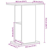 Aquarium Stand Black Oak 60.5x36x72.5 cm Engineered Wood