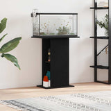 Aquarium Stand Black Oak 60.5x36x72.5 cm Engineered Wood