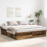 Bed Frame without Mattress Old Wood 180x200cm Super King Engineered Wood