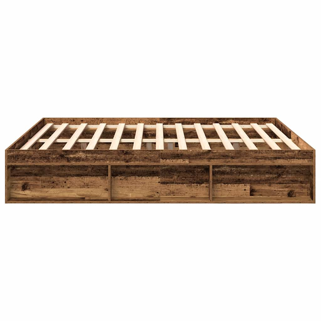 Bed Frame without Mattress Old Wood 180x200cm Super King Engineered Wood