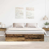 Bed Frame without Mattress Old Wood 180x200cm Super King Engineered Wood