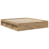 Bed Frame without Mattress Artisan Oak 200x200cm Engineered Wood