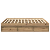 Bed Frame without Mattress Artisan Oak 200x200cm Engineered Wood