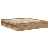 Bed Frame without Mattress Artisan Oak 200x200cm Engineered Wood