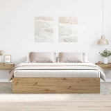 Bed Frame without Mattress Artisan Oak 200x200cm Engineered Wood