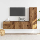 Wall Mounted TV cabinets 3 pcs Old Wood Engineered Wood