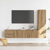 Wall Mounted TV cabinets 3 pcs Artisan Oak Engineered Wood