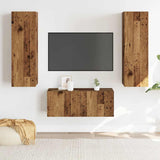 Wall Mounted TV cabinets 3 pcs Old Wood Engineered Wood