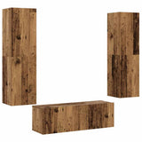 Wall Mounted TV cabinets 3 pcs Old Wood Engineered Wood