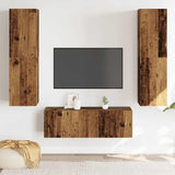 Wall Mounted TV cabinets 3 pcs Old Wood Engineered Wood