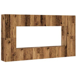 Wall Mounted TV cabinets 8 pcs Old Wood Engineered Wood