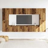 Wall Mounted TV cabinets 8 pcs Old Wood Engineered Wood