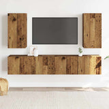 Wall Mounted TV cabinets 4 pcs Old Wood Engineered Wood