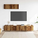 Wall Mounted TV Cabinets 3 pcs Old Wood 100x30x30 cm Engineered Wood