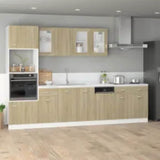 Microwave Cabinet Lyon Sonoma Oak 60x57x207 cm Engineered Wood