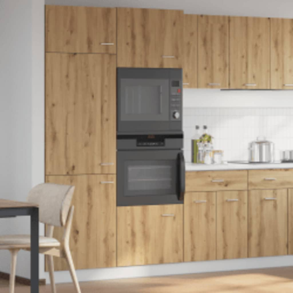 Microwave Cabinet Lyon Artisan Oak 60x57x207 cm Engineered Wood