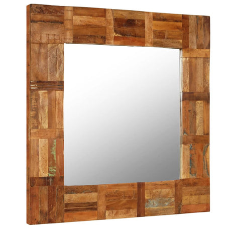 Wall Mirror Solid Reclaimed Wood 60x60 cm