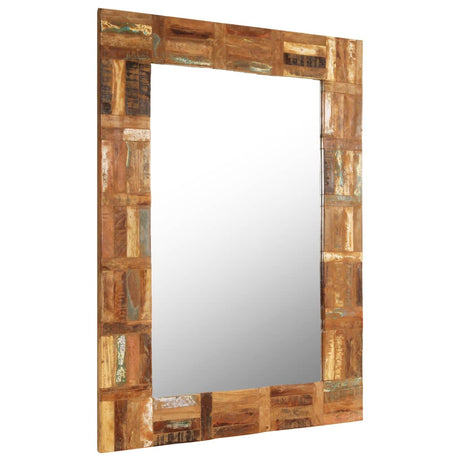 Wall Mirror Solid Reclaimed Wood 60x90 cm