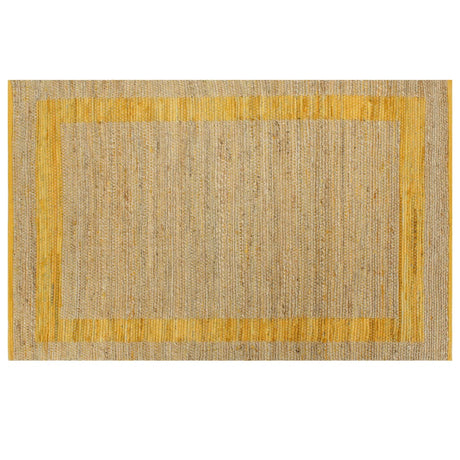 Handmade Rug Jute Yellow 80x160 cm