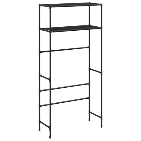 2-Tier Storage Rack over Washing Machine Black 69x28x143 cm Iron